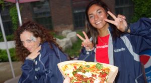 free pizza in libert village street party 15 June 2017