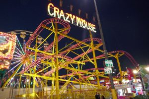 Crazy Mouse roller coaster at CNE in Toronto