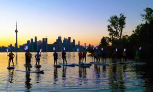 Toronto Island SUP in the sweet spot at the mouth of channel