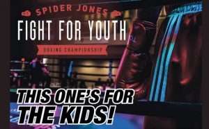 Fight for Youth promo badge, Spider Jones, 18 April 2018